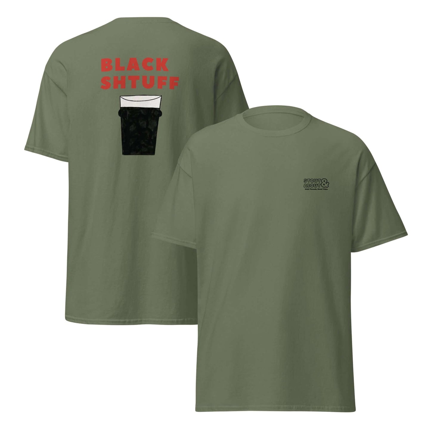 Black Shtuff T-Shirt – Pint of a Creamy Dreamy Guinness - Stout & About