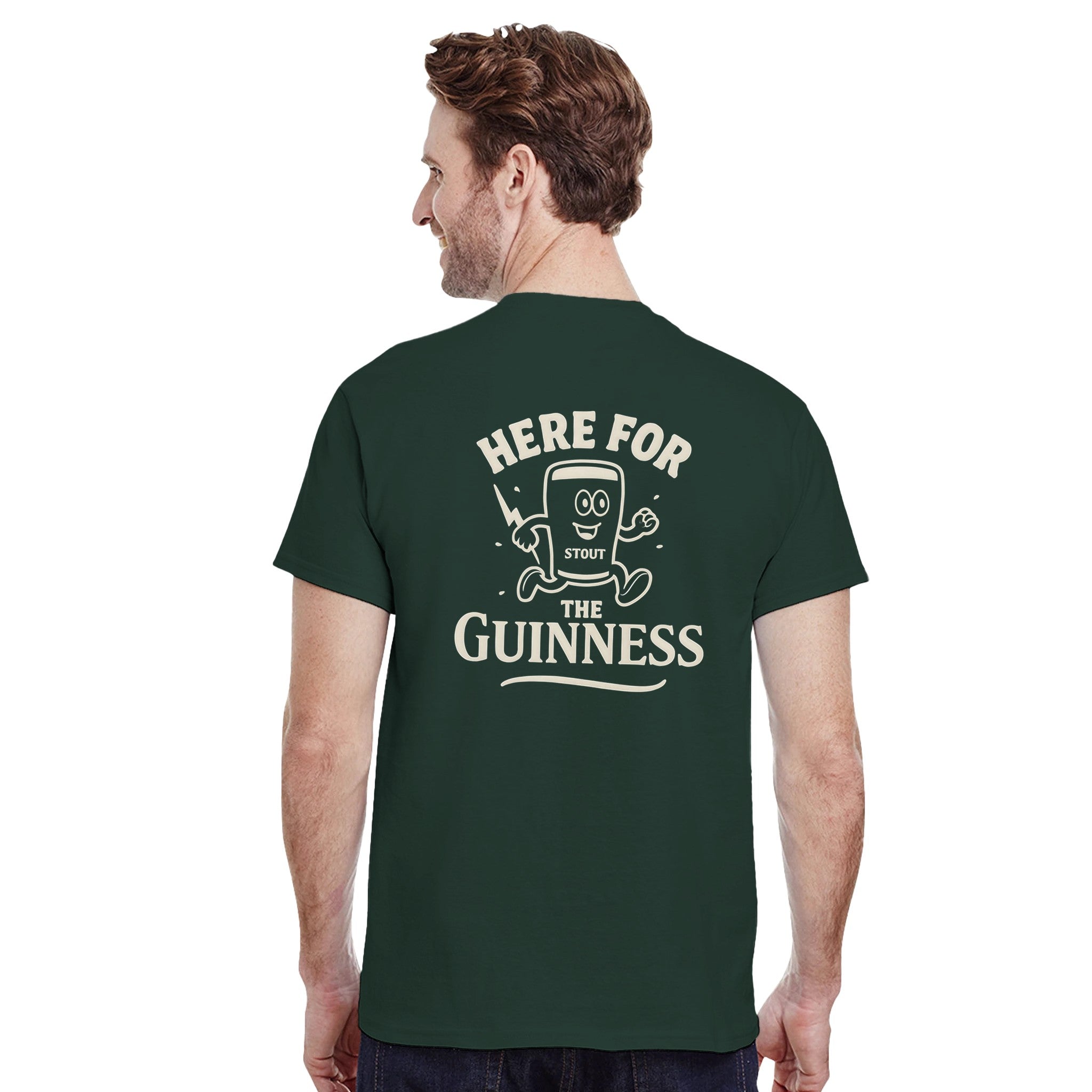 Here for the Stout Tee – Vintage Stout Cartoon Graphic - Stout & About