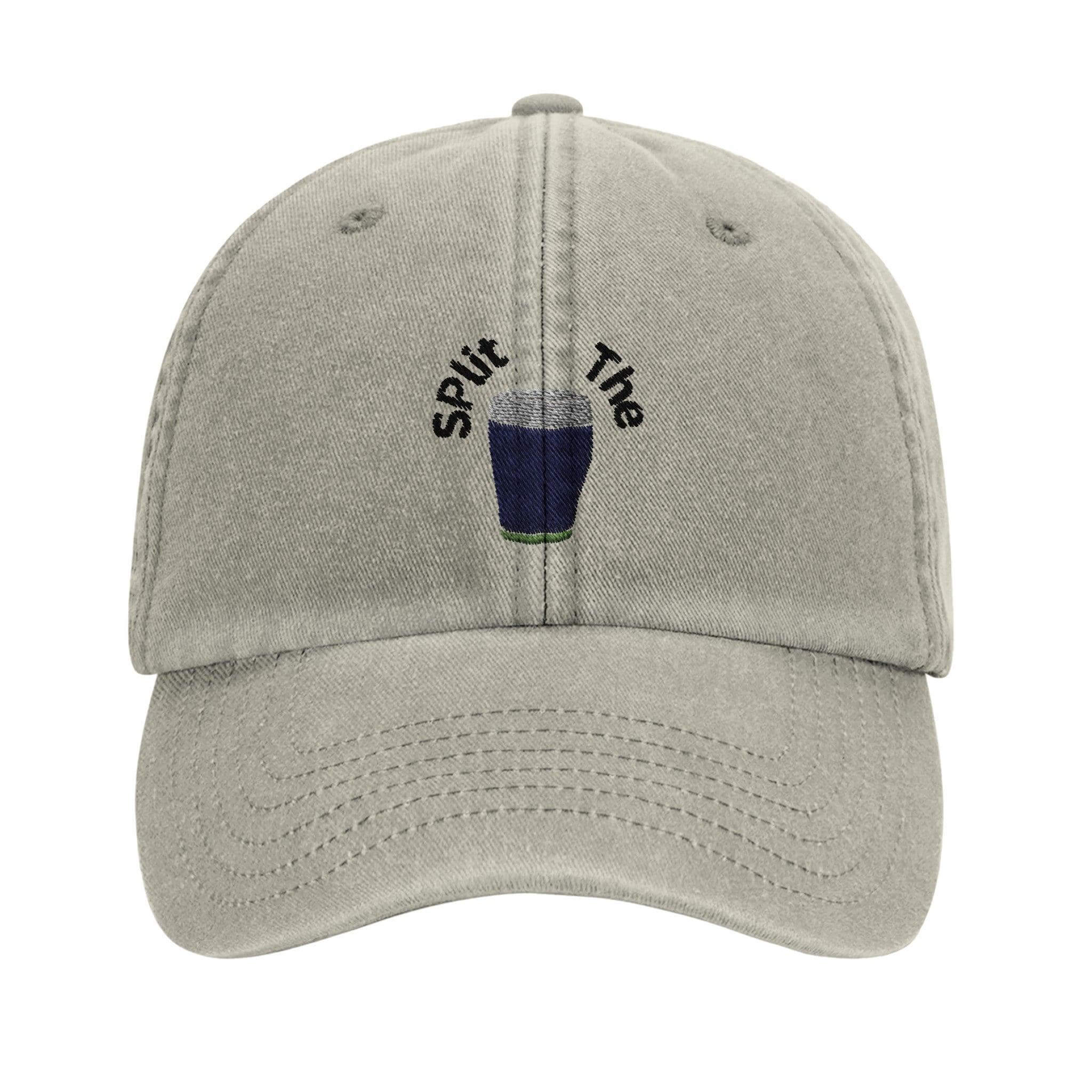 Split The G Guinness Hat in vintage style, showcasing a green pint, ideal for beer lovers and casual wear.