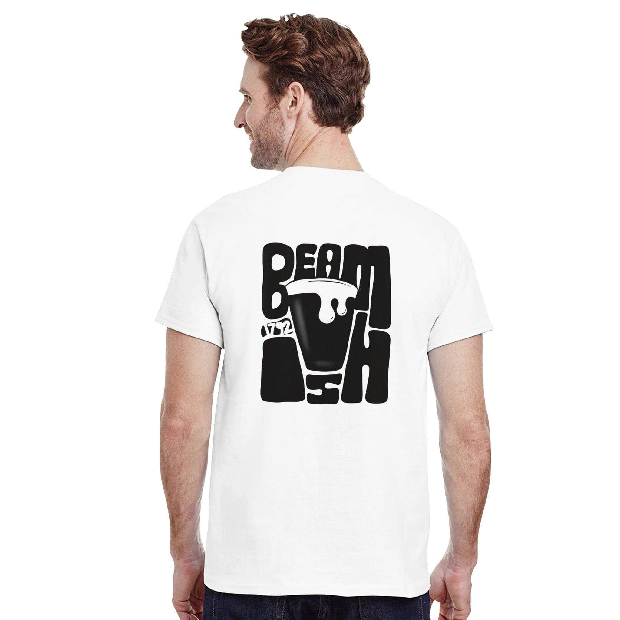Back view of Beamish Irish Stout T-Shirt featuring bold graphics and stylish design for stout lovers.