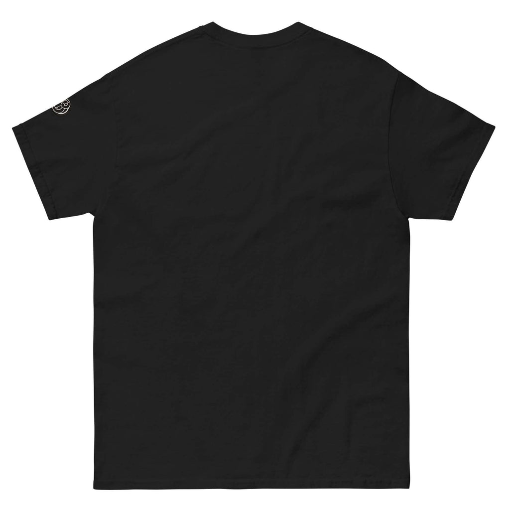 Back view of the Creamy Beamy Uni Sex T shirt, a bold statement piece for stout lovers, perfect for any casual occasion.