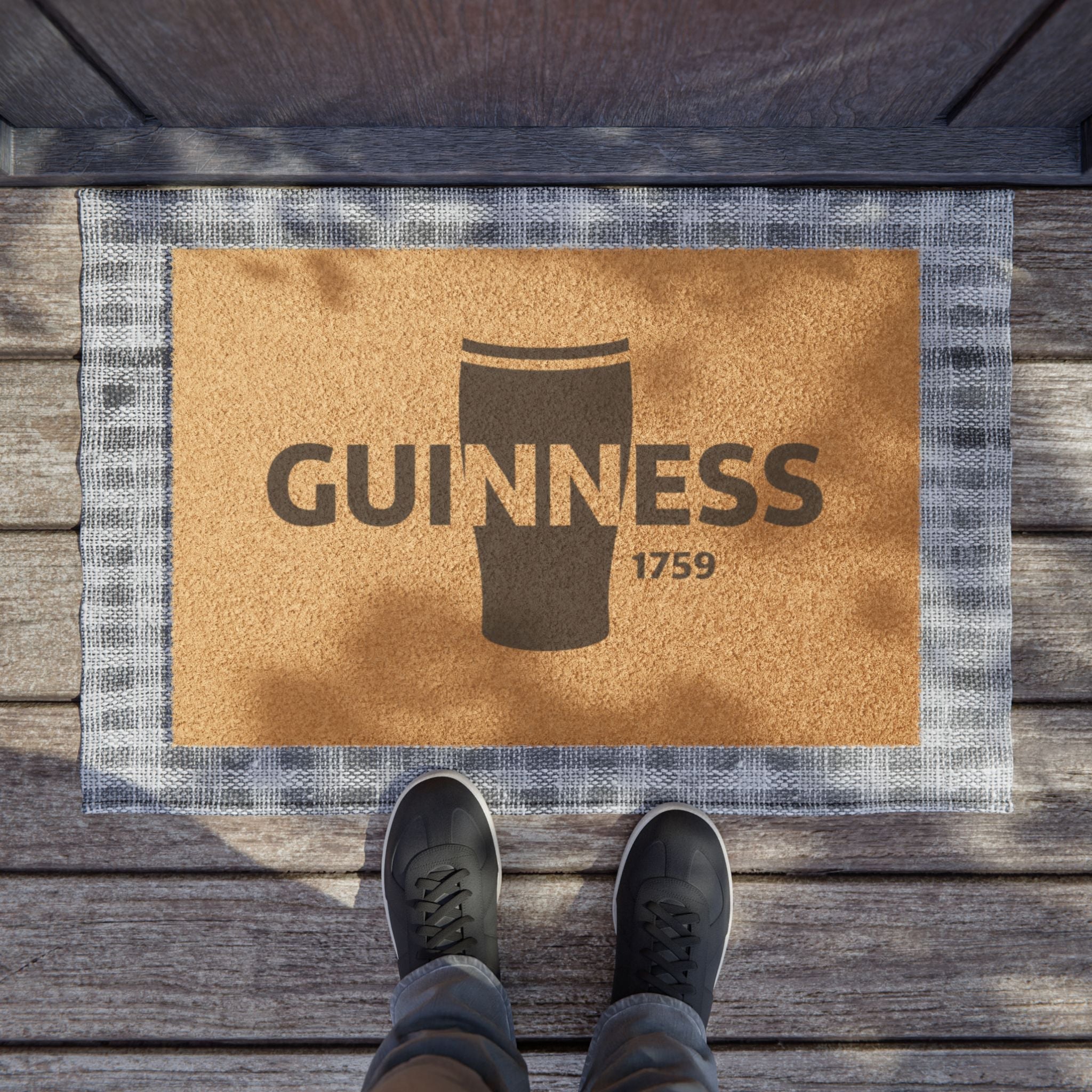 Guinness Stout Doormat - Classic Welcome Mat for Stout Lovers - Stout & About