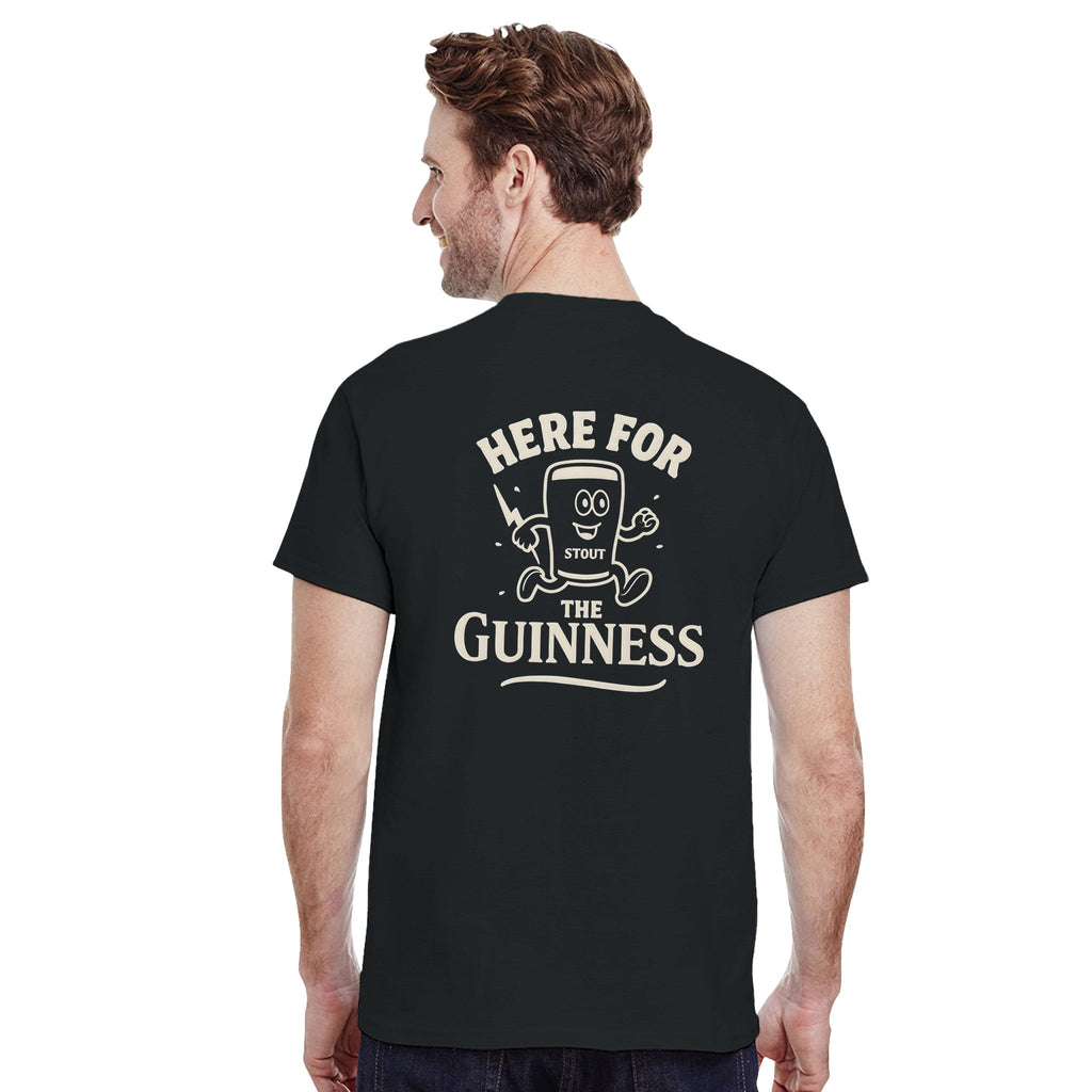 Here for the Stout Tee – Vintage Stout Cartoon Graphic - Stout & About