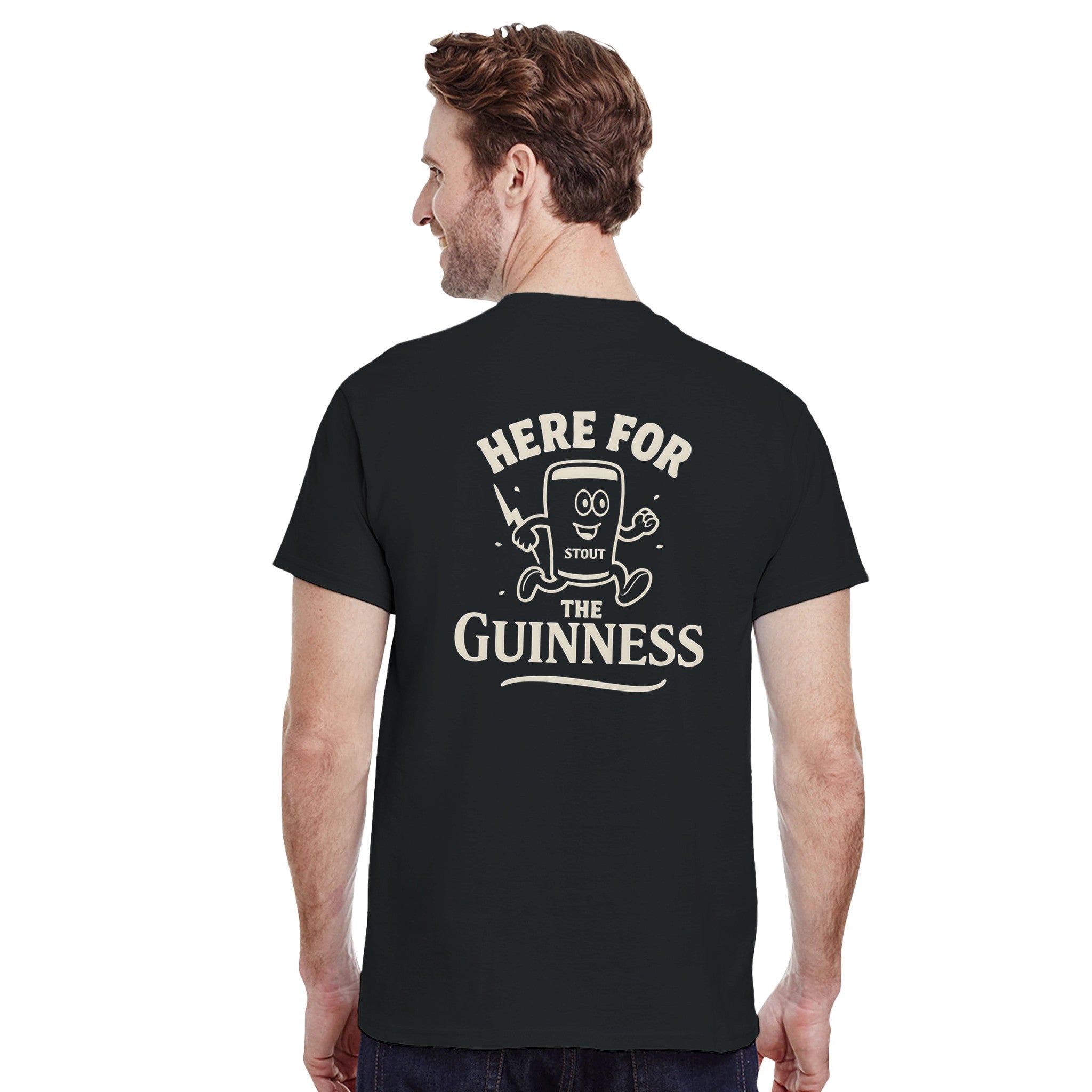 Here for the Stout Tee – Vintage Stout Cartoon Graphic - Stout & About