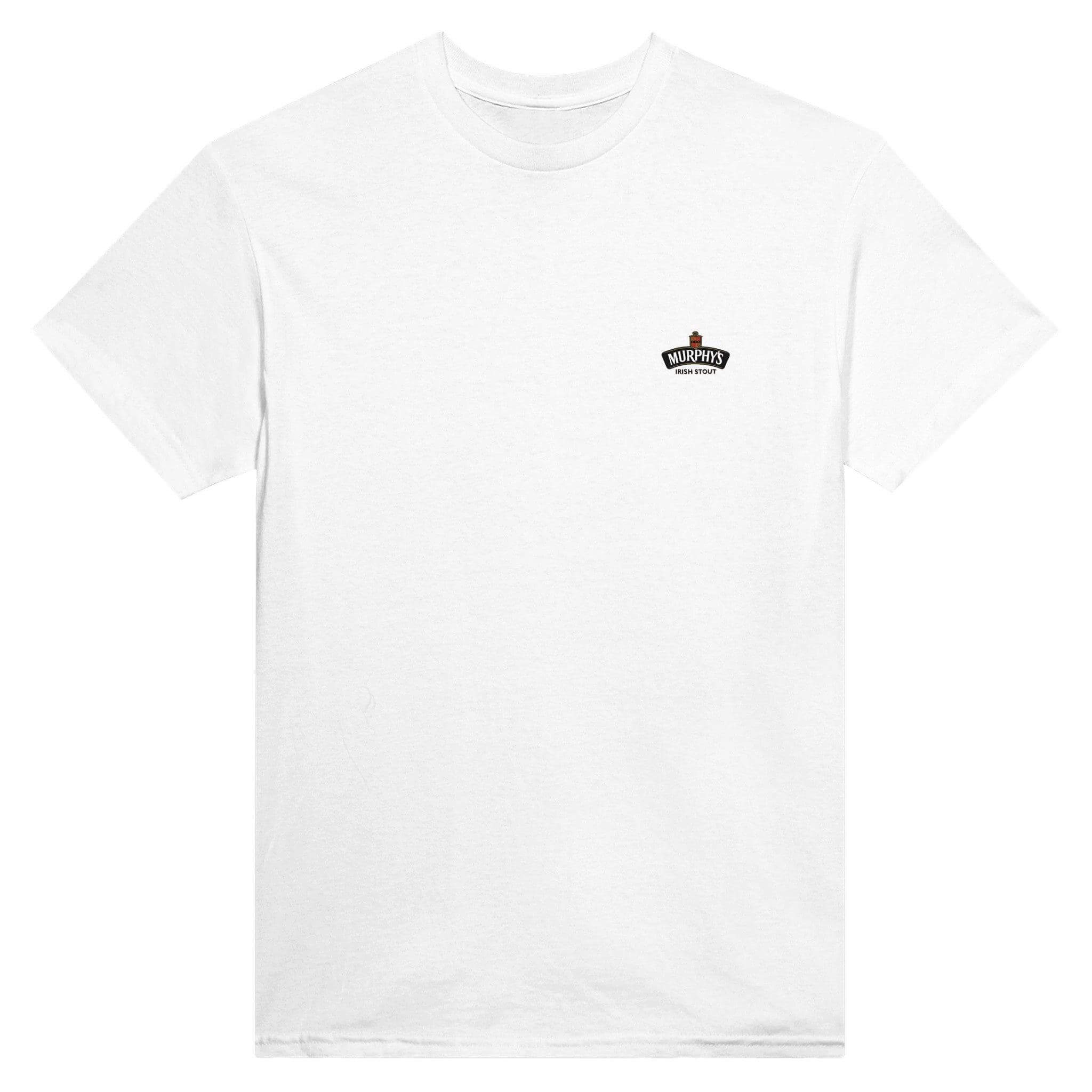 Murphys Irish Stout Cotton T-Shirt, stylish white tee with logo, perfect for craft beer lovers and casual wear.