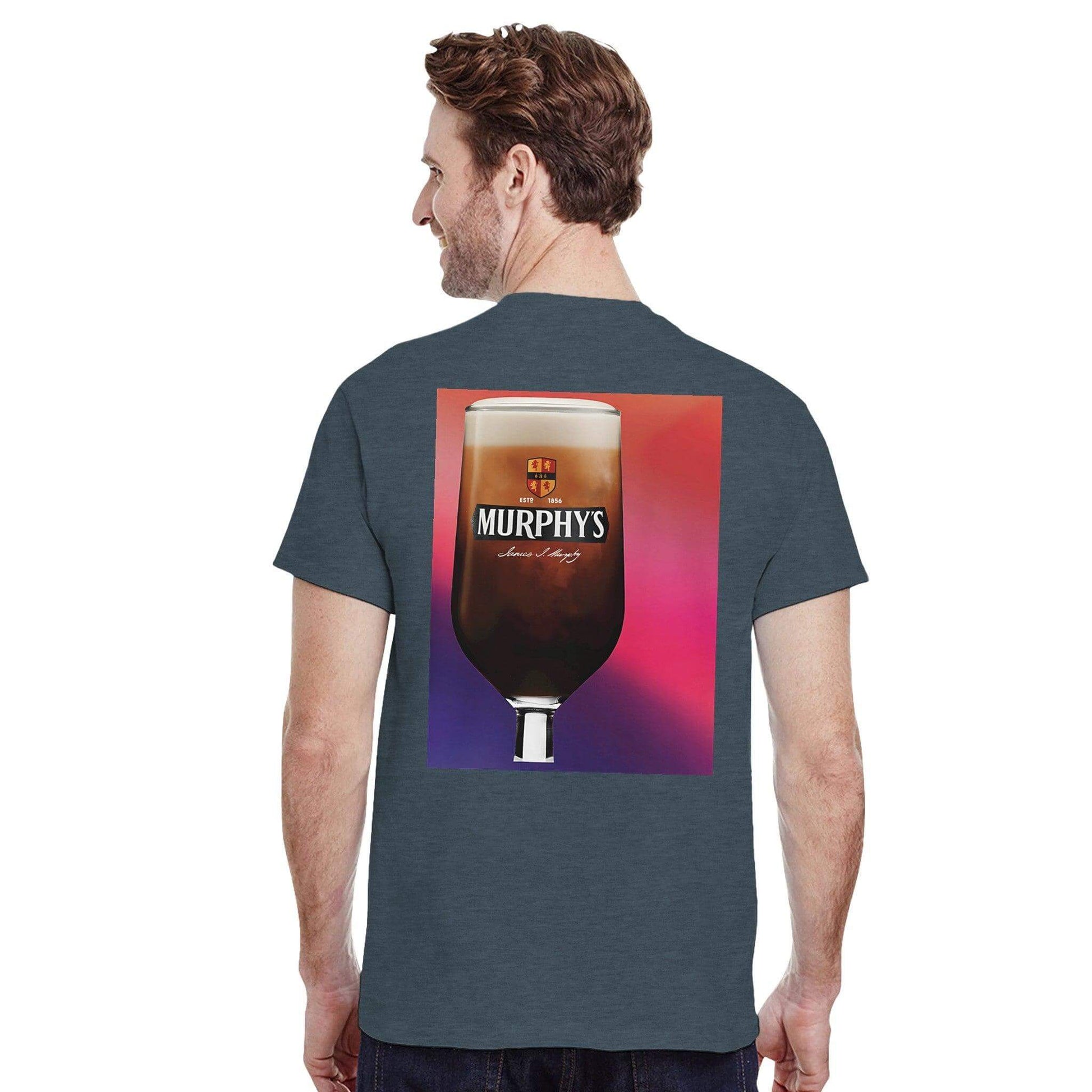 Murphys Irish Stout T-Shirt featuring a vibrant print of a stout glass, perfect for craft beer lovers.