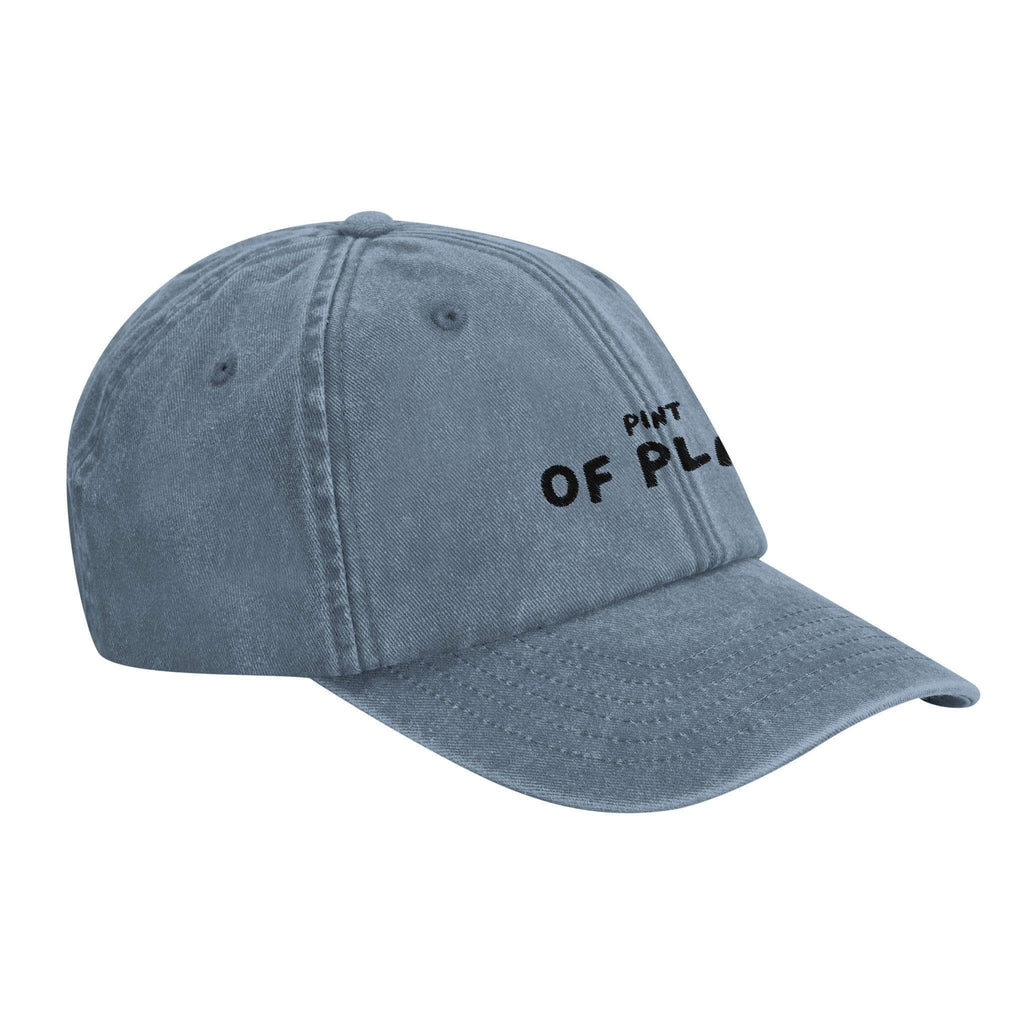 Pint of Plain dad hat in vintage style, 100% brushed cotton, adjustable strap for perfect fit.